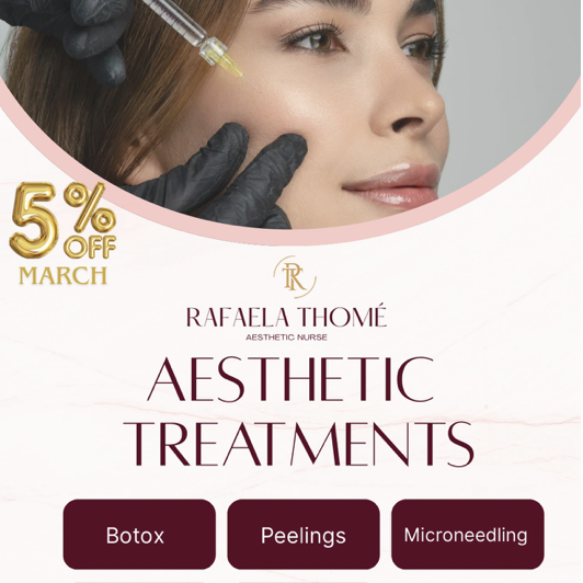 Rafaela Thomé aesthetic treatments Instagram post
