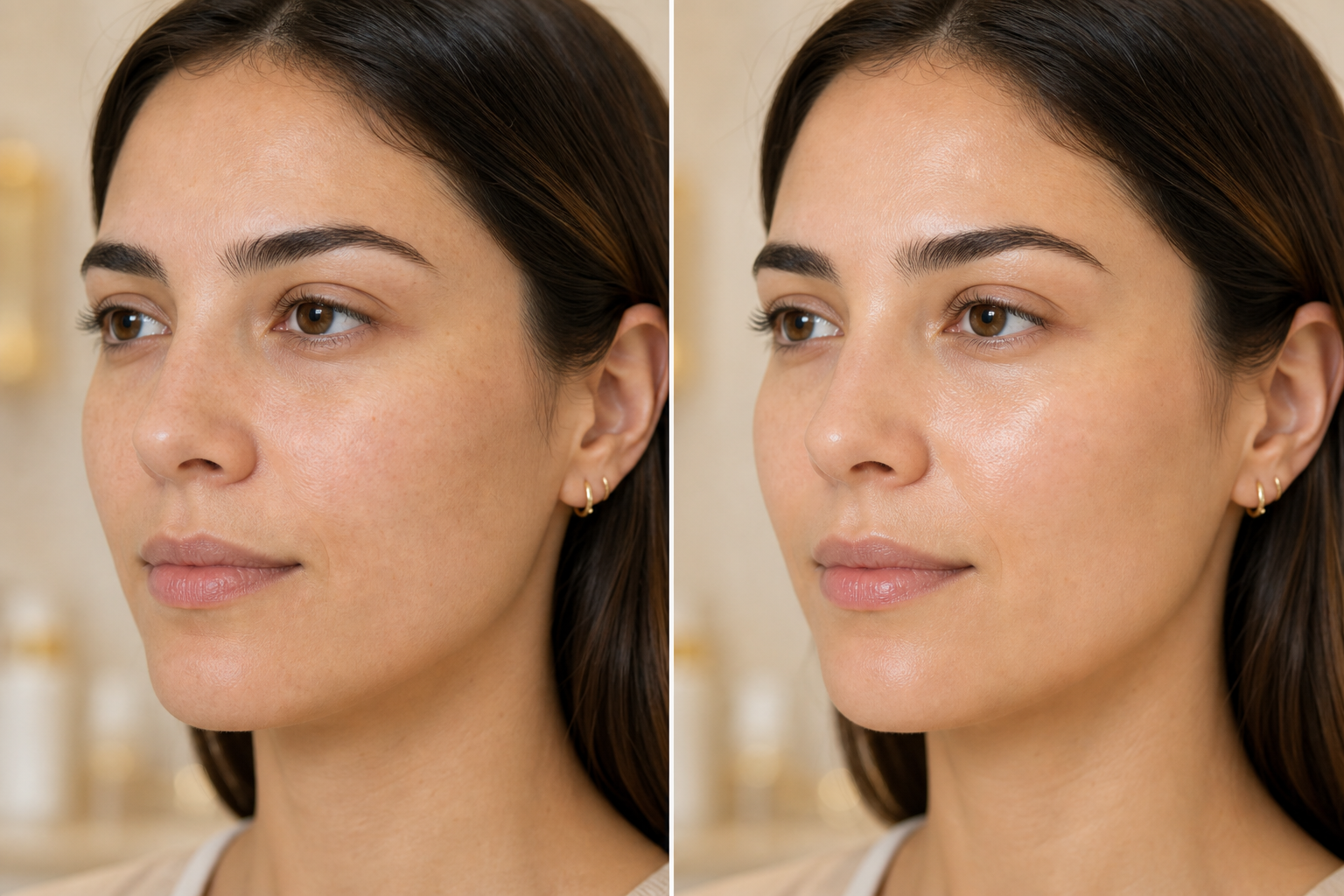 Natural skin booster before and after result