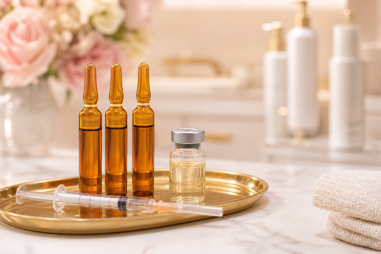 Vitamin and wellness aesthetic vial treatment